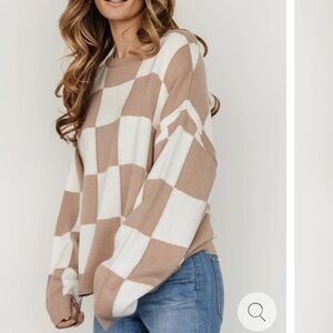 Baltic born oversized checkered sweater | large